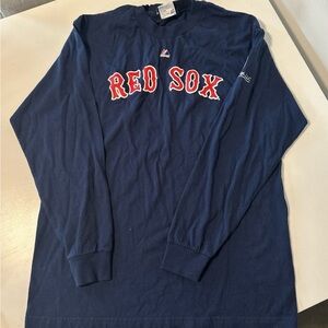 Navy Blue Red Sox Long Sleeve Shirt